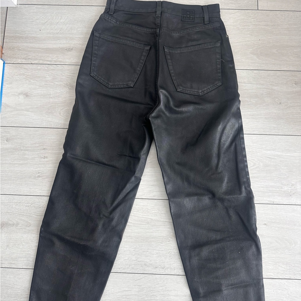 Toteme Black Waxed Jeans - Picture 2 of 3
